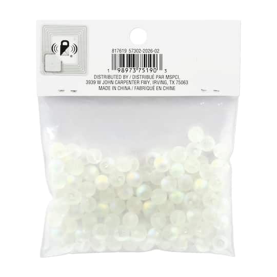 8mm Round Glass Craft Beads